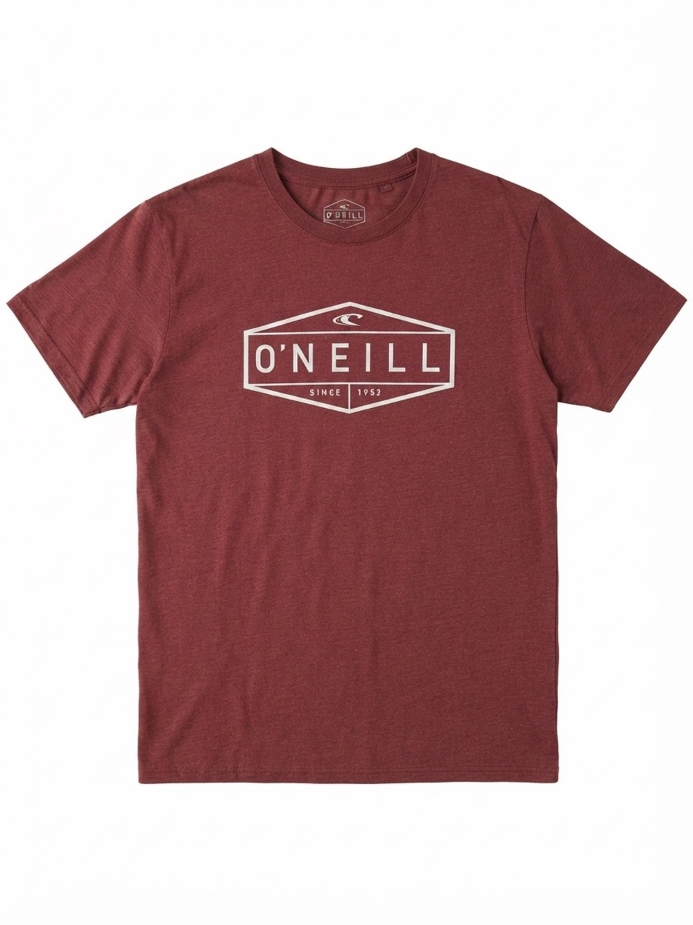 O'Neill Graphic Logo Heather Burgundy Red Short Sleeve T-Shirt Size M